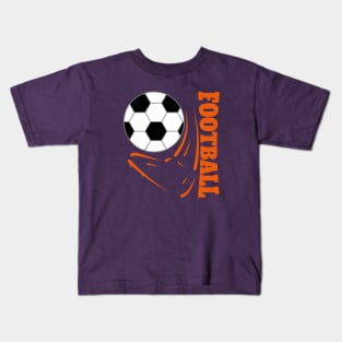 Football Foot - Orange Kids T-Shirt